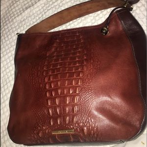 Large leather hobo handbag